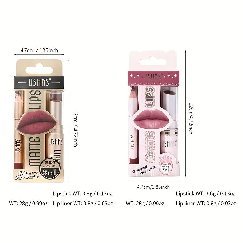 12-Color Matte Lip Kit, Long-lasting Waterproof Lipstick