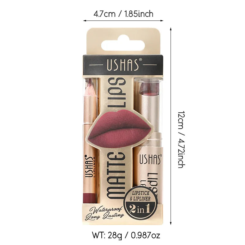 12-Color Matte Lip Kit, Long-lasting Waterproof Lipstick