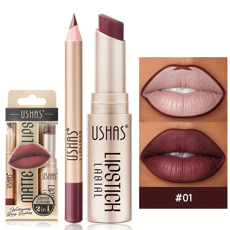 12-Color Matte Lip Kit, Long-lasting Waterproof Lipstick